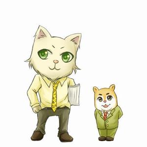 ハチスカ ()さんの電子出版社のキャラクター（ネコ＆ハムスター）への提案