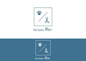 N (momo2312)さんのペットサロン「Ru-」のロゴへの提案