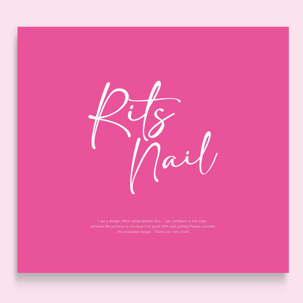 スカルプ専門ネイルサロン　リッツネイル【RITS NAIL】のロゴ制作のお願い