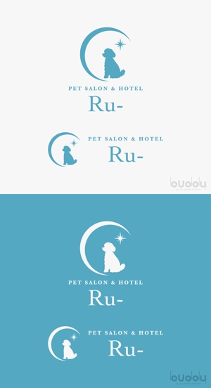 buddy knows design (kndworking_2016)さんのペットサロン「Ru-」のロゴへの提案