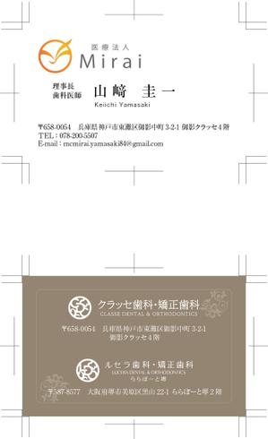 mysense (mysense)さんの医療法人理事長の名刺デザイン作成のお仕事への提案