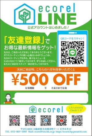Zip (k_komaki)さんのガラスコーティングショップ「ecorel」のお客様向けDMへの提案