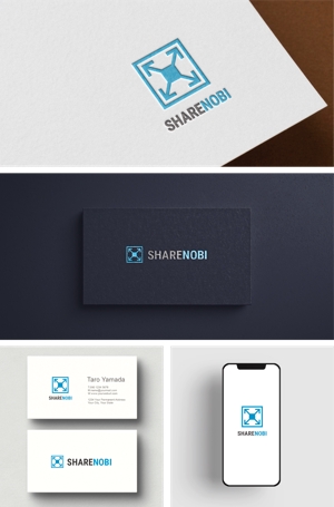 blue blues (PLANETS)さんのシェアオフィス（店舗名：SHARENOBI（読み：シェアノビ））のロゴへの提案