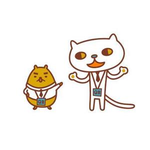 ＳＡＲＵＭＯＣＨＩ (sarumochi)さんの電子出版社のキャラクター（ネコ＆ハムスター）への提案