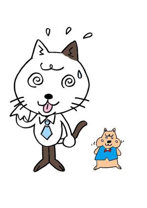 MaxDesign (shojiro)さんの電子出版社のキャラクター（ネコ＆ハムスター）への提案