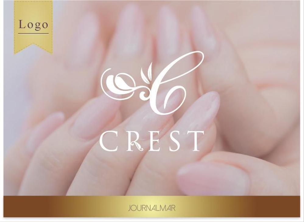 ネイルサロン「CREST」のロゴ依頼