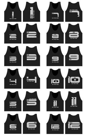 cimadesign (cima-design)さんのスポーツで使用するビブスの数字と文字をデザインしてください。への提案