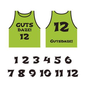 tosho-oza (tosho-oza)さんのスポーツで使用するビブスの数字と文字をデザインしてください。への提案