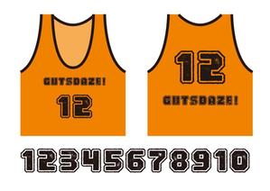 ぱぴぷ.Design (yamayama63)さんのスポーツで使用するビブスの数字と文字をデザインしてください。への提案