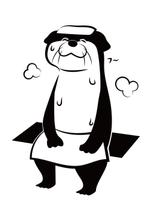 nonchy (nonchy)さんのサウナをイメージした、カワウソのイラストのTシャツデザインへの提案