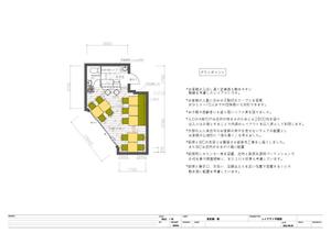 程原　香 (khodohara)さんの小さいカフェのレイアウト案（平面図）　のご依頼への提案