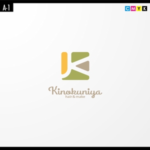 さんの「hair＆make  Kinokuniya」のロゴ作成への提案