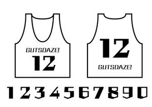 arie (arie7)さんのスポーツで使用するビブスの数字と文字をデザインしてください。への提案