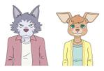 aureolin86 (aureolin86)さんのSNS等のアイコンで利用する動物の擬人化キャラのデザインへの提案