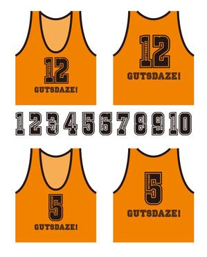 ぱぴぷ.Design (yamayama63)さんのスポーツで使用するビブスの数字と文字をデザインしてください。への提案