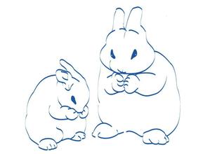 シフォン (yumiura_1004)さんの可愛いうさぎ（卯）のイラストへの提案