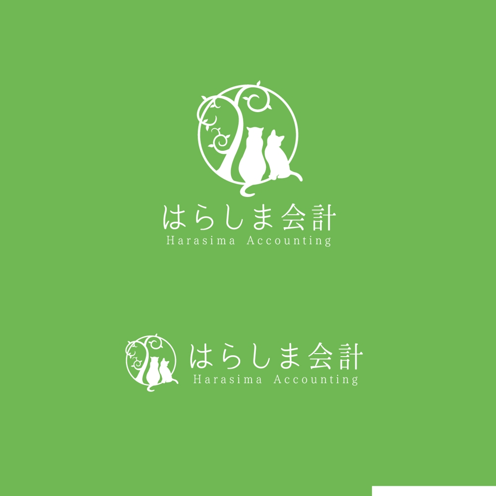 夫婦と女性スタッフ7名の東京都下にある会計事務所「はらしま会計」のロゴデザイン