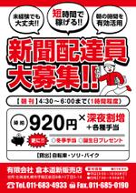 下村（デザイナー） (Galleryforest)さんの新聞配達　募集　チラシへの提案