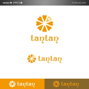 ArtStudio MAI (minami-mi-natz)さんのアニバーサリーケーキを売りにしたカフェ「tantan」のロゴへの提案