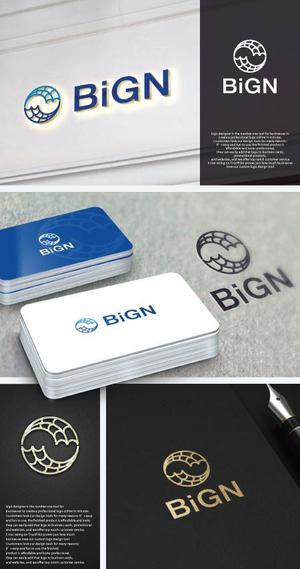 take5-design (take5-design)さんの廃漁網回収・再生の活性化に向けたアクティビティ「BiGN」のロゴへの提案