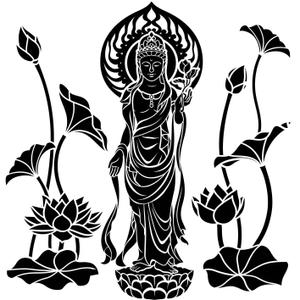 mamikaru (mamikaru)さんの永代供養墓に、サンドブラストにて彫刻する聖観世音菩薩様立像のイラストへの提案