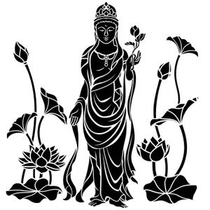mamikaru (mamikaru)さんの永代供養墓に、サンドブラストにて彫刻する聖観世音菩薩様立像のイラストへの提案