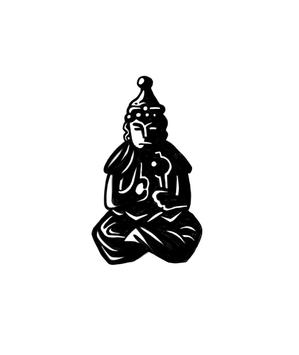 Pithecus (Pithecus)さんの永代供養墓に、サンドブラストにて彫刻する聖観世音菩薩様立像のイラストへの提案