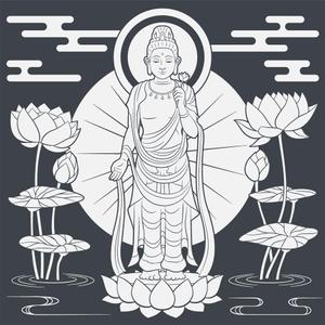aureolin86 (aureolin86)さんの永代供養墓に、サンドブラストにて彫刻する聖観世音菩薩様立像のイラストへの提案