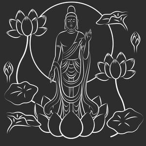 tamatsune (tamatsune)さんの永代供養墓に、サンドブラストにて彫刻する聖観世音菩薩様立像のイラストへの提案