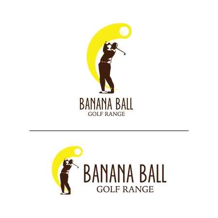 PICKLES DESIGN (Burger13)さんのインドアゴルフ練習場「BANANA BALL GOLF RANGE」のロゴ制作への提案