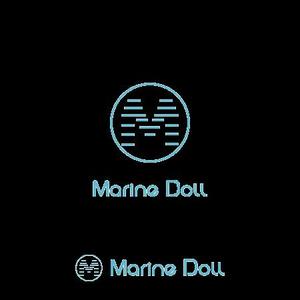 WATARU  MEZAKI (houdo20)さんの水色と白を基調とした内装・海がコンセプトのコンカフェ「Marine Doll」のロゴ及びロゴマークへの提案