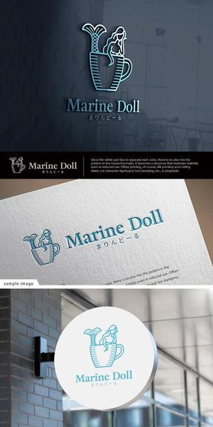 neomasu (neomasu)さんの水色と白を基調とした内装・海がコンセプトのコンカフェ「Marine Doll」のロゴ及びロゴマークへの提案