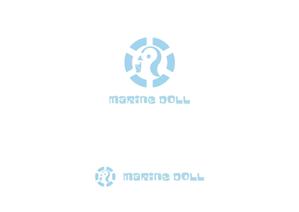 赤星　光流 (yukikaze0213)さんの水色と白を基調とした内装・海がコンセプトのコンカフェ「Marine Doll」のロゴ及びロゴマークへの提案