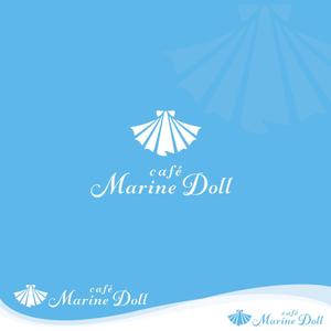 oo_design (oo_design)さんの水色と白を基調とした内装・海がコンセプトのコンカフェ「Marine Doll」のロゴ及びロゴマークへの提案
