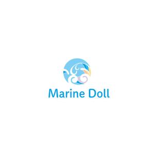 TAD (Sorakichi)さんの水色と白を基調とした内装・海がコンセプトのコンカフェ「Marine Doll」のロゴ及びロゴマークへの提案