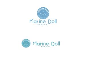 N (momo2312)さんの水色と白を基調とした内装・海がコンセプトのコンカフェ「Marine Doll」のロゴ及びロゴマークへの提案