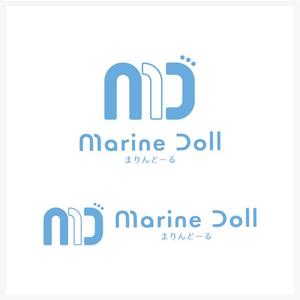 tacit_D (tacit_D)さんの水色と白を基調とした内装・海がコンセプトのコンカフェ「Marine Doll」のロゴ及びロゴマークへの提案
