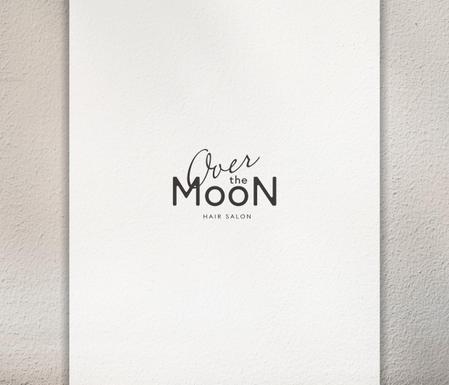 PECO design (peco_design)さんの美容室「Over The Moon」の文字ロゴデザインへの提案