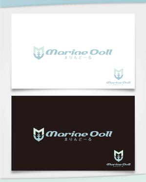 ORI-GIN (ORI-GIN)さんの水色と白を基調とした内装・海がコンセプトのコンカフェ「Marine Doll」のロゴ及びロゴマークへの提案