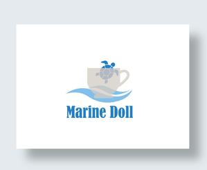 IandO (zen634)さんの水色と白を基調とした内装・海がコンセプトのコンカフェ「Marine Doll」のロゴ及びロゴマークへの提案