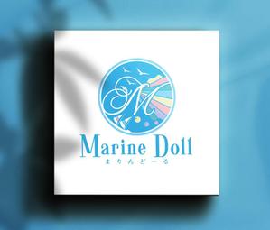 tenmo ()さんの水色と白を基調とした内装・海がコンセプトのコンカフェ「Marine Doll」のロゴ及びロゴマークへの提案