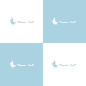 Studio160 (cid02330)さんの水色と白を基調とした内装・海がコンセプトのコンカフェ「Marine Doll」のロゴ及びロゴマークへの提案