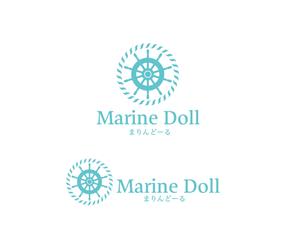 hamingway (hamingway)さんの水色と白を基調とした内装・海がコンセプトのコンカフェ「Marine Doll」のロゴ及びロゴマークへの提案