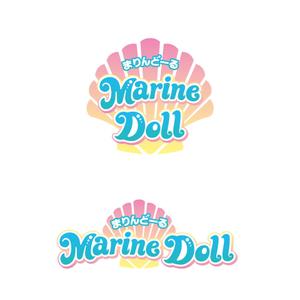 oo_design (oo_design)さんの水色と白を基調とした内装・海がコンセプトのコンカフェ「Marine Doll」のロゴ及びロゴマークへの提案