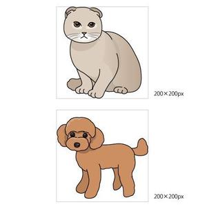 sung (sung)さんの人気犬種、猫種のイラスト２点への提案