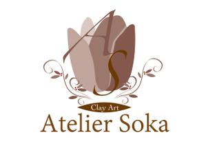 さんのお花やミニチュア雑貨製作を手がけるクレイアート（樹脂粘土）工房のロゴ制作への提案