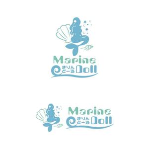 crawl (sumii430)さんの水色と白を基調とした内装・海がコンセプトのコンカフェ「Marine Doll」のロゴ及びロゴマークへの提案
