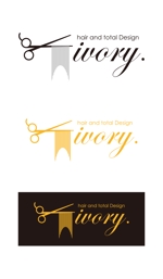serve2000 (serve2000)さんの美容院・ネイルサロンのロゴ「hair and total design ivory.」への提案
