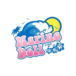 ムラマサ (muramasa_design)さんの水色と白を基調とした内装・海がコンセプトのコンカフェ「Marine Doll」のロゴ及びロゴマークへの提案