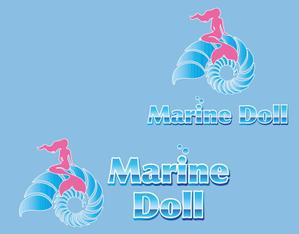Force-Factory (coresoul)さんの水色と白を基調とした内装・海がコンセプトのコンカフェ「Marine Doll」のロゴ及びロゴマークへの提案
